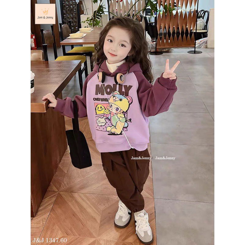 Bộ nỉ Molly tím nâu