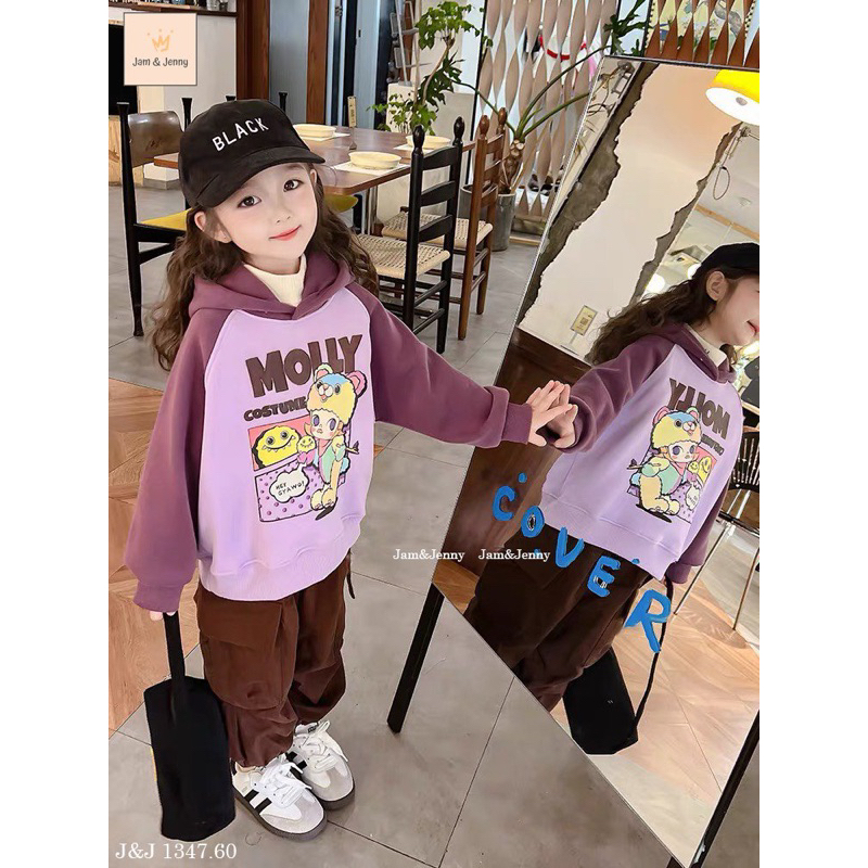 Bộ nỉ Molly tím nâu