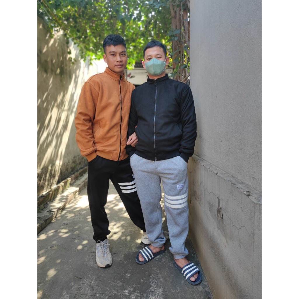 Áo khoác da lộn nam lót lông cừu cổ cao bomber đẹp cao cấp hàng hiệu mặc thu đông siêu ấm áp