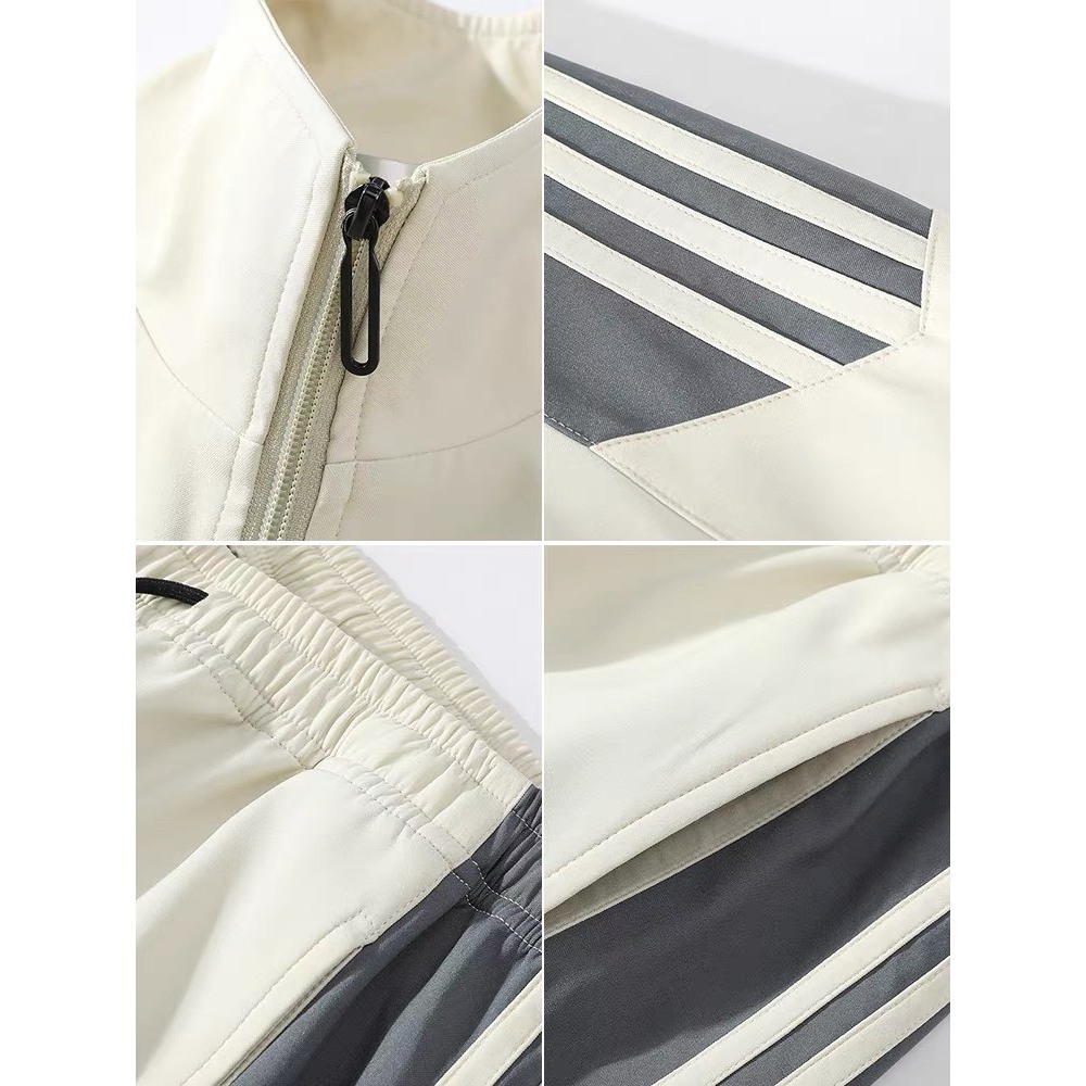 Đồ bộ quần áo khoác gió thể thao nam nữ dài tay, sét áo khoác gió dù và quần gió dù vải tráng bạc đẹp chống nước