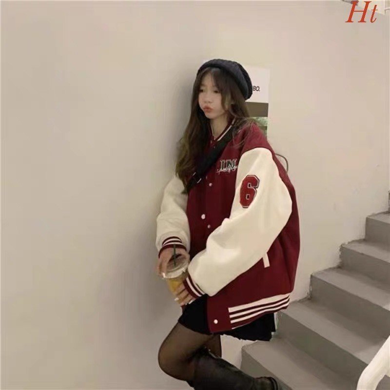 ÁO KHOÁC BOMBER NỈ, FORM THỤNG HOẠ TIẾT IN SỐ 6.