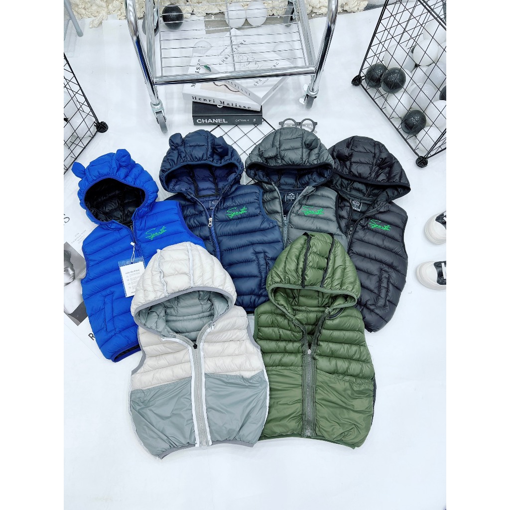 Áo Ghile Phao Siêu Nhẹ - Siêu Mềm Siêu ấm , Áo Khoác Gile Cho Bé Từ 1-5 tuổi