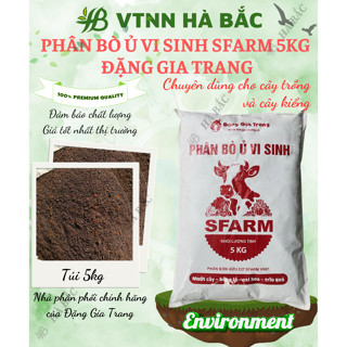 Phân Bò Ủ Vi Sinh - Phân Ủ Hoai SFARM Loại 5KG, Thích Hợp Cho Mọi Loại Cây Trồng
