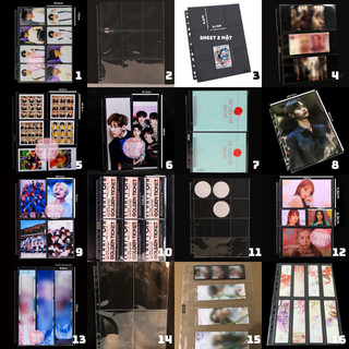 ❌14 Mẫu❌ Sheet Card MeeT A4 , Tấm Đựng Card Trong Suốt