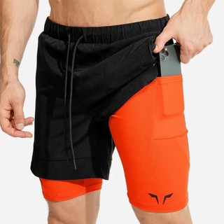 QUẦN TẬP GYM THỂ THAO NAM - QUẦN SHORT 2 LỚPi