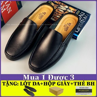 Giày sục nam da bò cao cấp thiết kế đục lỗ thoáng khí cho mùa hè mát mẻ Q128