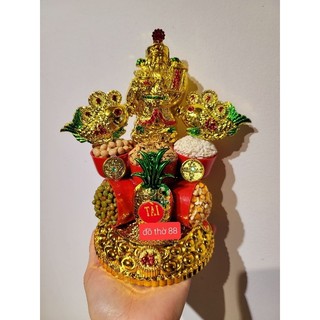 Tháp đậu ngũ cốc thần tài cao 18cm