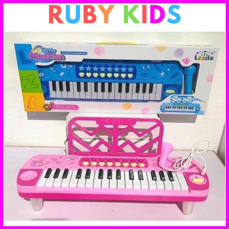 Đàn Piano kèm Micro cho bé, đồ chơi âm nhạc trẻ em đàn organ nhập vai làm ca sĩ, chất liệu nhựa ABS an toàn