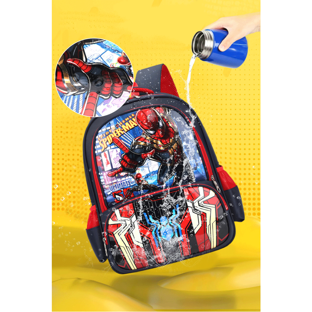 Cặp Balo học sinh đi học hình công chúa, siêu nhân, ba lô cho bé trai gái tiểu học chống gù lưng