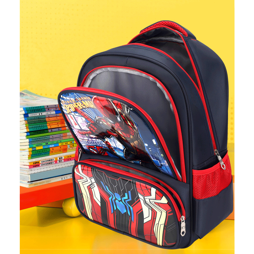 Cặp Balo học sinh đi học hình công chúa, siêu nhân, ba lô cho bé trai gái tiểu học chống gù lưng