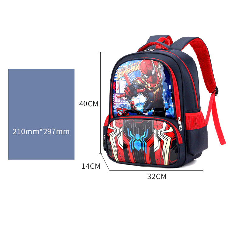 Cặp Balo học sinh đi học hình công chúa, siêu nhân, ba lô cho bé trai gái tiểu học chống gù lưng
