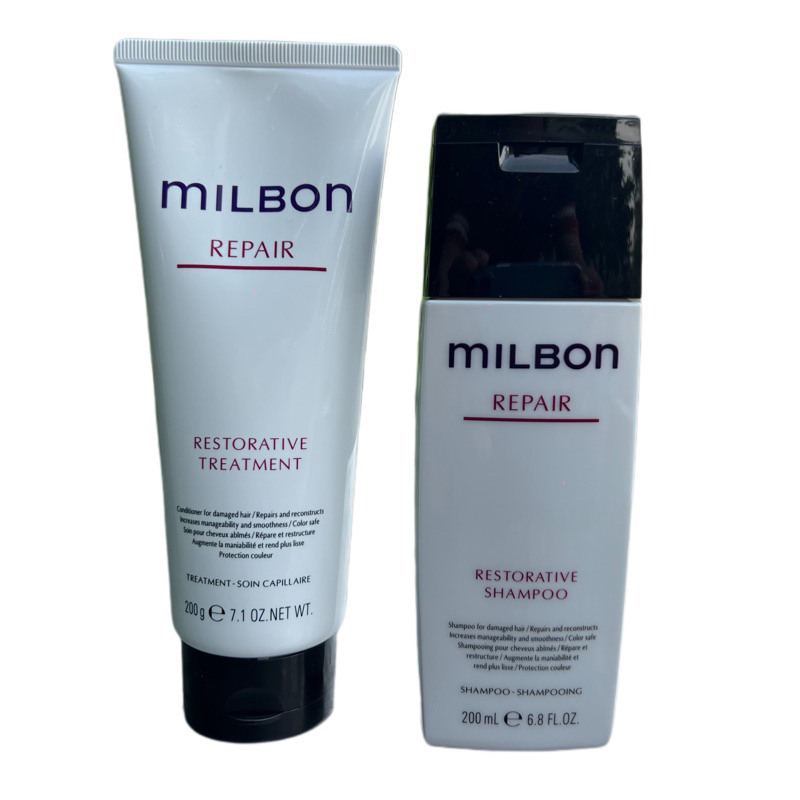 Dầu gội xả phục hồi tóc yếu và hư tổn Milbon Repair Restorative 200mlx2