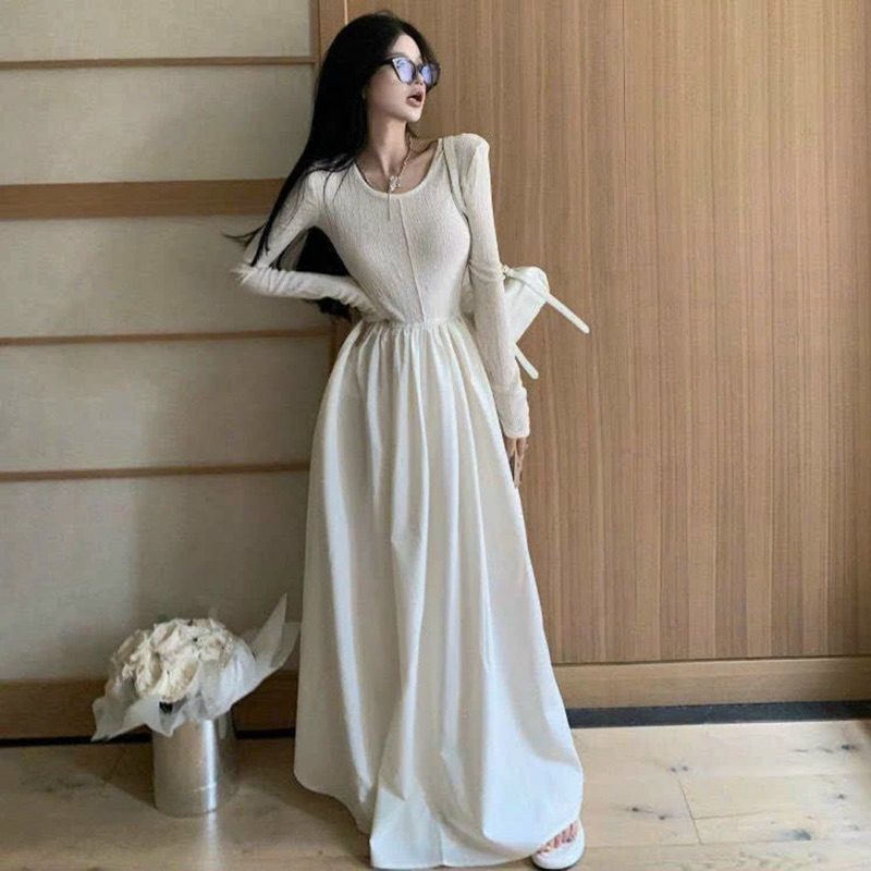 đầm tùng xoè tay dài ( có túi 2bên )
