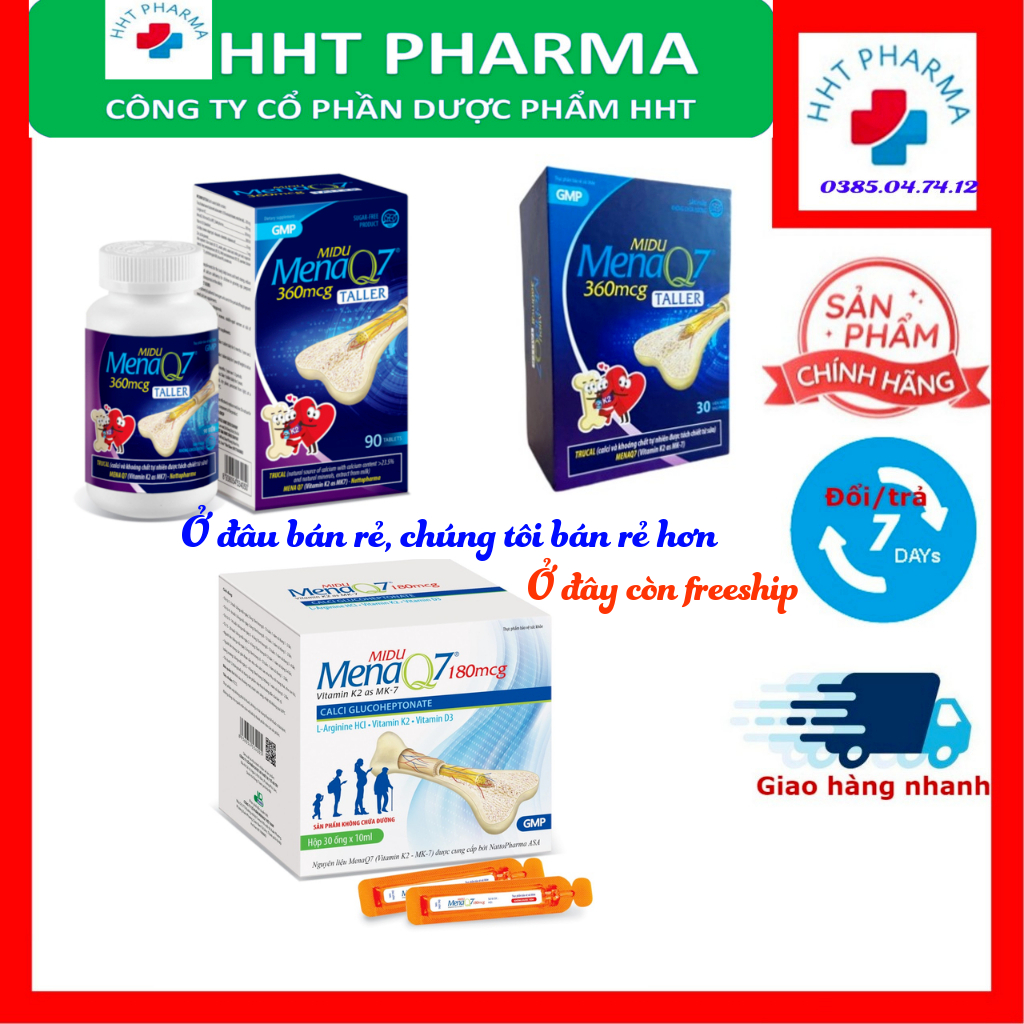 Midu Menaq7 Thực phẩm hỗ trợ tăng chiều cao,chắc khỏe xương Midu Mena Q7
