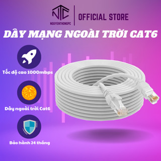 Dây mạng cat6 bấm sẵn ngoài trời 30m 35m 40m 45m 50m 60m 70m tốc độ truyền tải băng thông 1000mbps