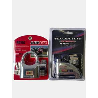  2 chiếc ổ khoá còi báo động chống trộm khoá nhà và khoá đĩa xe máy Royal Alarm Lock ( Tặng kèm 12 viên pin dự ph