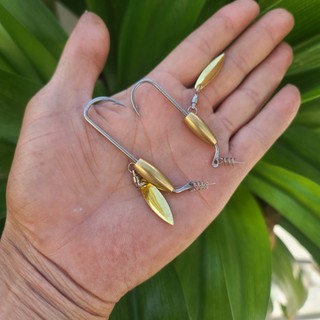 Lưỡi Jighead ar15 gắn mồi mềm có 2 size 5.5cm và 6cm.