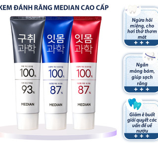 Kem đánh răng Median 100% Science Toothpaste làm trắng răng, phòng ngừa và giảm ê buốt 120g