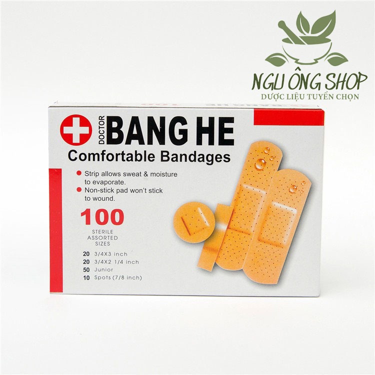 Hộp 100 Miếng Dán Vết Thương Nhiều Kích Cỡ - Hộp 100 Miếng Dán Urgo Vô Trùng Tiện Lợi