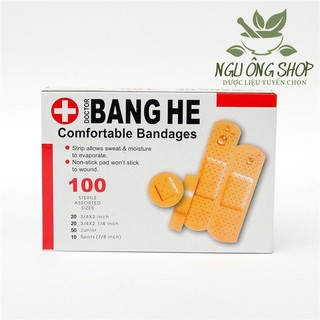 Hộp 100 miếng dán vết thương nhiều kích cỡ - hộp 100 miếng dán urgo vô trùng tiện lợi
