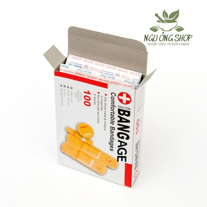 Hộp 100 Miếng Dán Vết Thương Nhiều Kích Cỡ - Hộp 100 Miếng Dán Urgo Vô Trùng Tiện Lợi