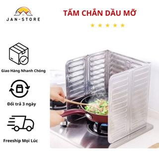 Tấm Chăn Chống Bắn Dầu Mỡ Bếp Gas, Miếng Chắn Dầu Mỡ Chất Liệu Nhôm Cao Cấp