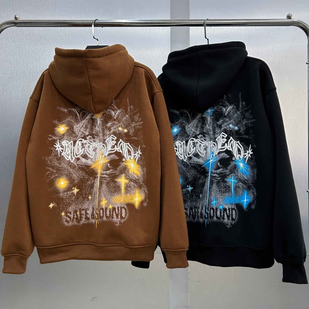 Áo khoác Hoodie Nỉ Bông in hình Tia Chớp Local Brand Unisex Wearzone