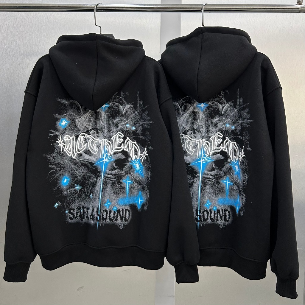 Áo khoác Hoodie Nỉ Bông in hình Tia Chớp Local Brand Unisex Wearzone
