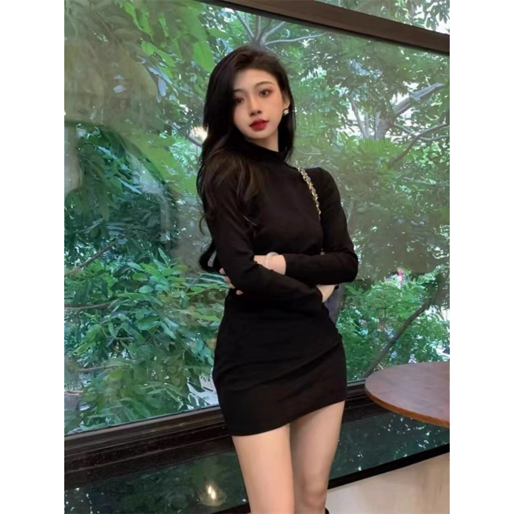 Đầm nữ xinh BODY dài tay thu đông Váy nữ xinh dài tay phong cách hàn quốc