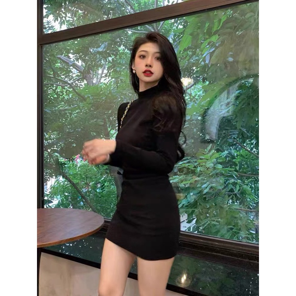 Đầm nữ xinh BODY dài tay thu đông Váy nữ xinh dài tay phong cách hàn quốc