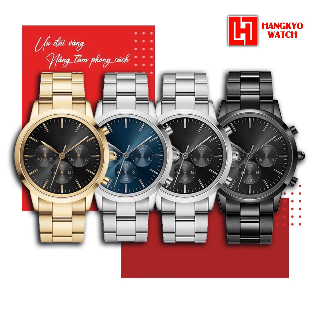 Đồng Hồ Nam D.WA Iconic Chronograph Dây Kim Loại Sang Trọng - Fullbox Hãng Bảo Hành 24 Tháng