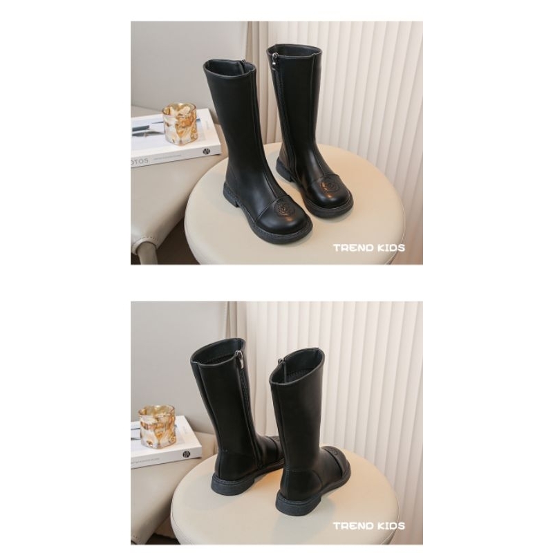 Boot cao cổ thu đông mẫu mới hoa trà 2 màu cho bé gái