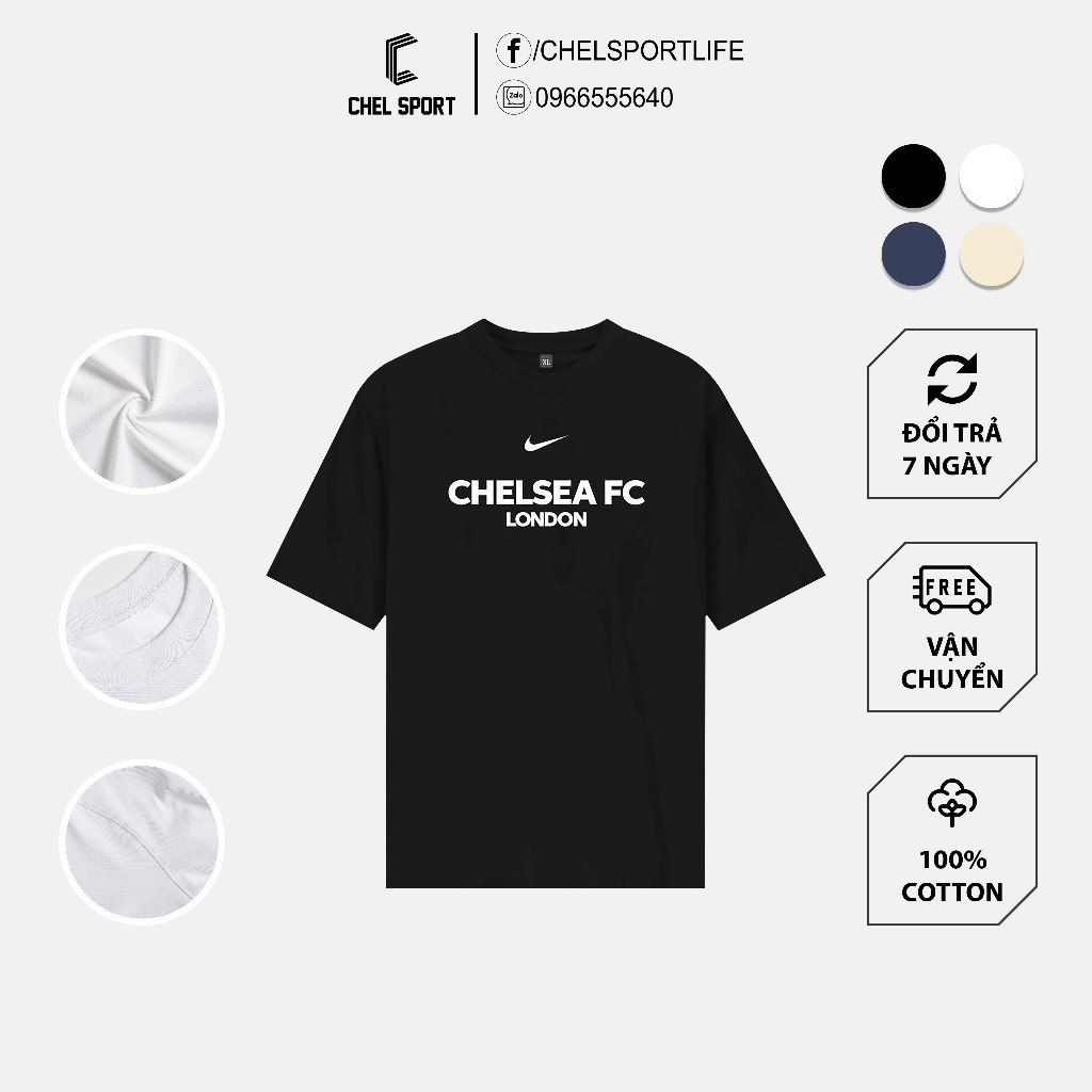 Áo thun Chelsea 2023 cotton 100%