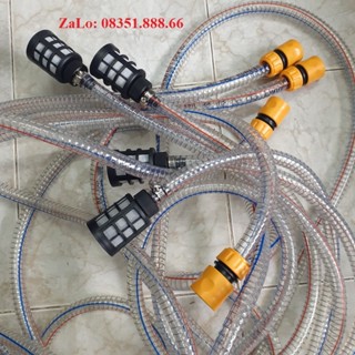 Ống hút cấp nước cho máy rửa xe gia đình DÀI 3M, 5M, 7M, 10M. Chống gập, chống xoắn, không móp chịu áp lực cao
