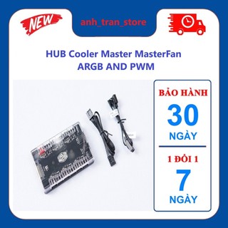 Bộ hub điều khiển cooler master masterfan argb and pwm, 6 cổng 4 pin pwm + 5v argb