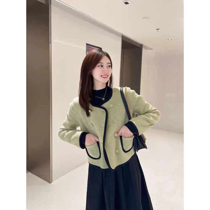 Set áo khoác dài tay + váy dáng dài