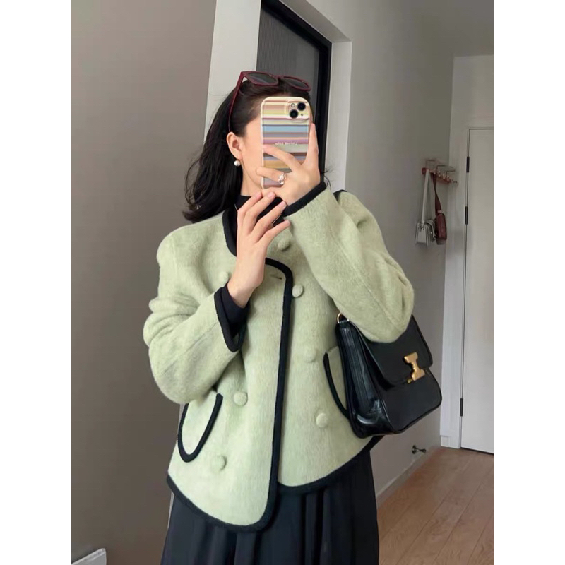 Set áo khoác dài tay + váy dáng dài