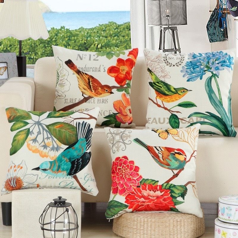 Gối Tựa Lưng Sofa -Gối Trang Trí -Vỏ Gối vuông vải bố sz 45x45cm( không kèm ruột )