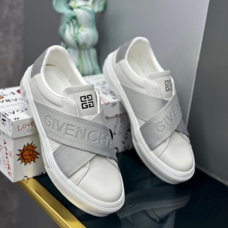 Giày Thể Thao Sneaker Givenchy Giày Trắng Vải Đen Dấu X - Giày Lười LV Thời Trang Cao Cấp