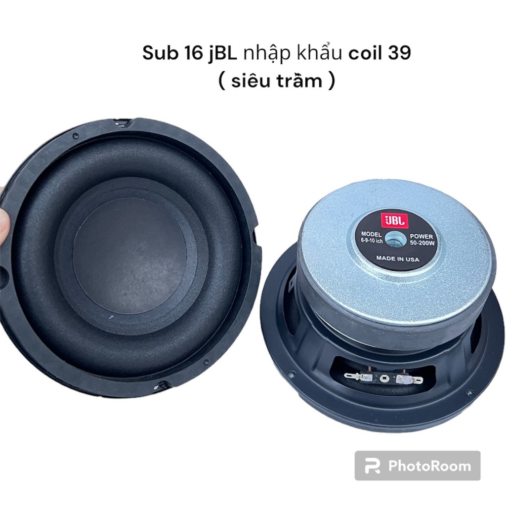 loa sub 16 jBL hàng nhập khẩu coil 39 siêu trầm , sub hơi,sub điện 6.5inch (1 củ )