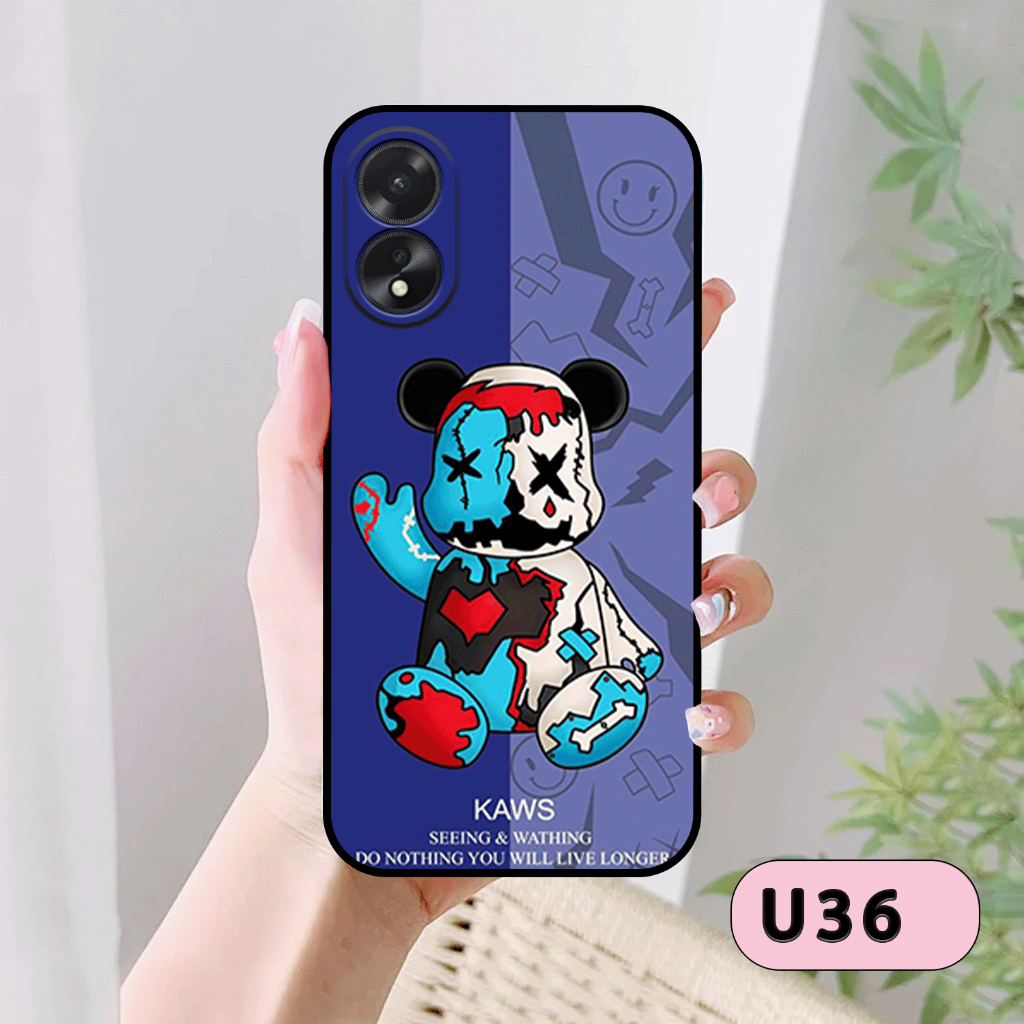 Ốp Lưng Điện Thoại  OPPO A18 In Gấu BE@RBRICK SIÊU DỄ THƯƠNG