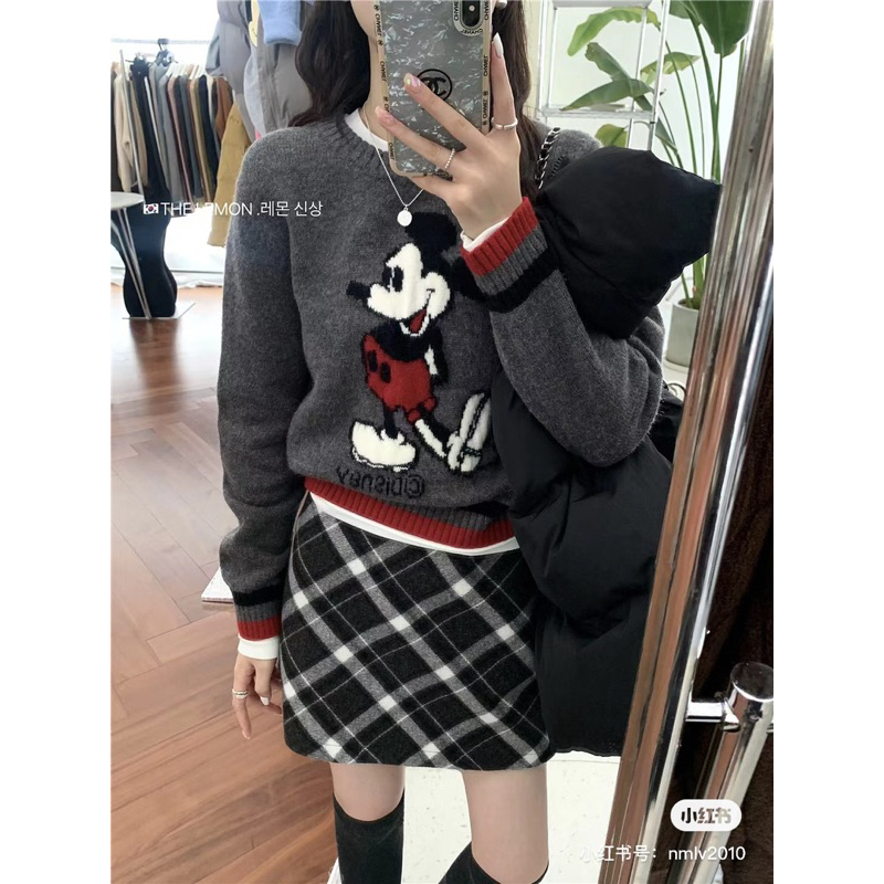 Áo len sweater Mickey 3 màu freesize 23’September