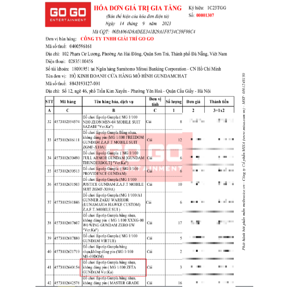 Mô Hình Lắp Ráp MG 8824 Zeta III Red Snake