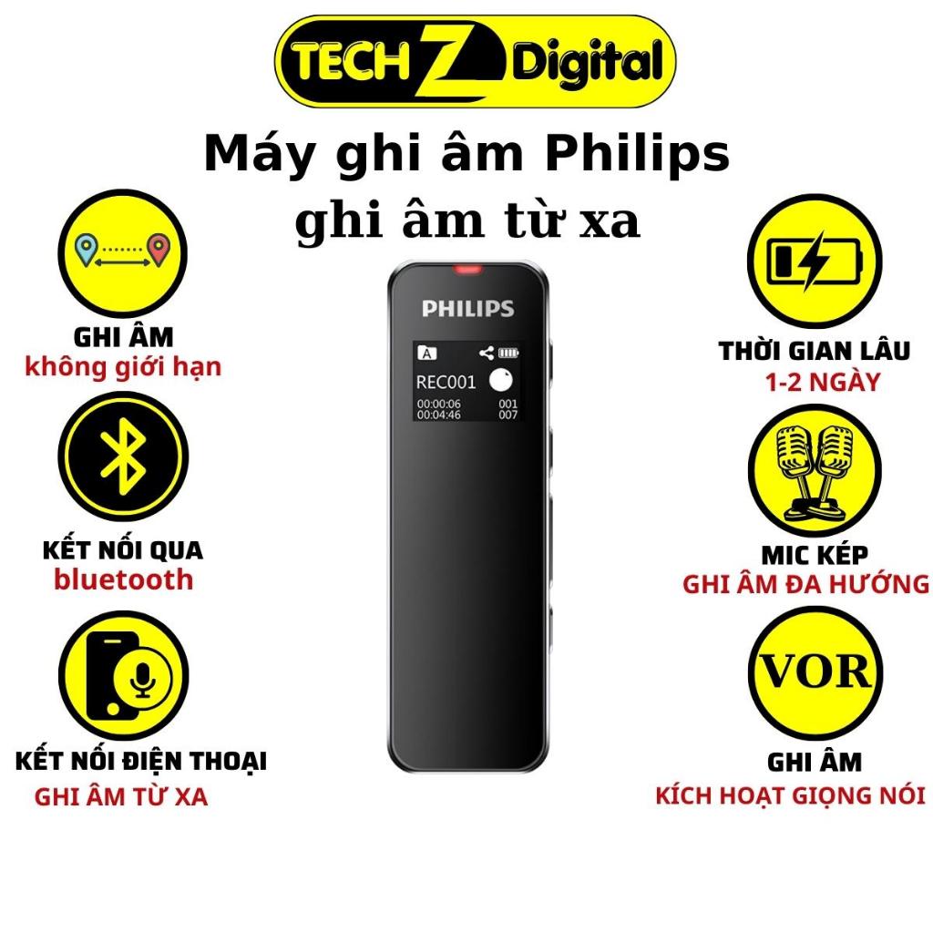 Máy ghi âm Philips VTR5102 chính hãng, ghi âm từ xa qua điện thoại, kích hoạt ghi âm bằng giọng nói Bảo hành 5 Năm