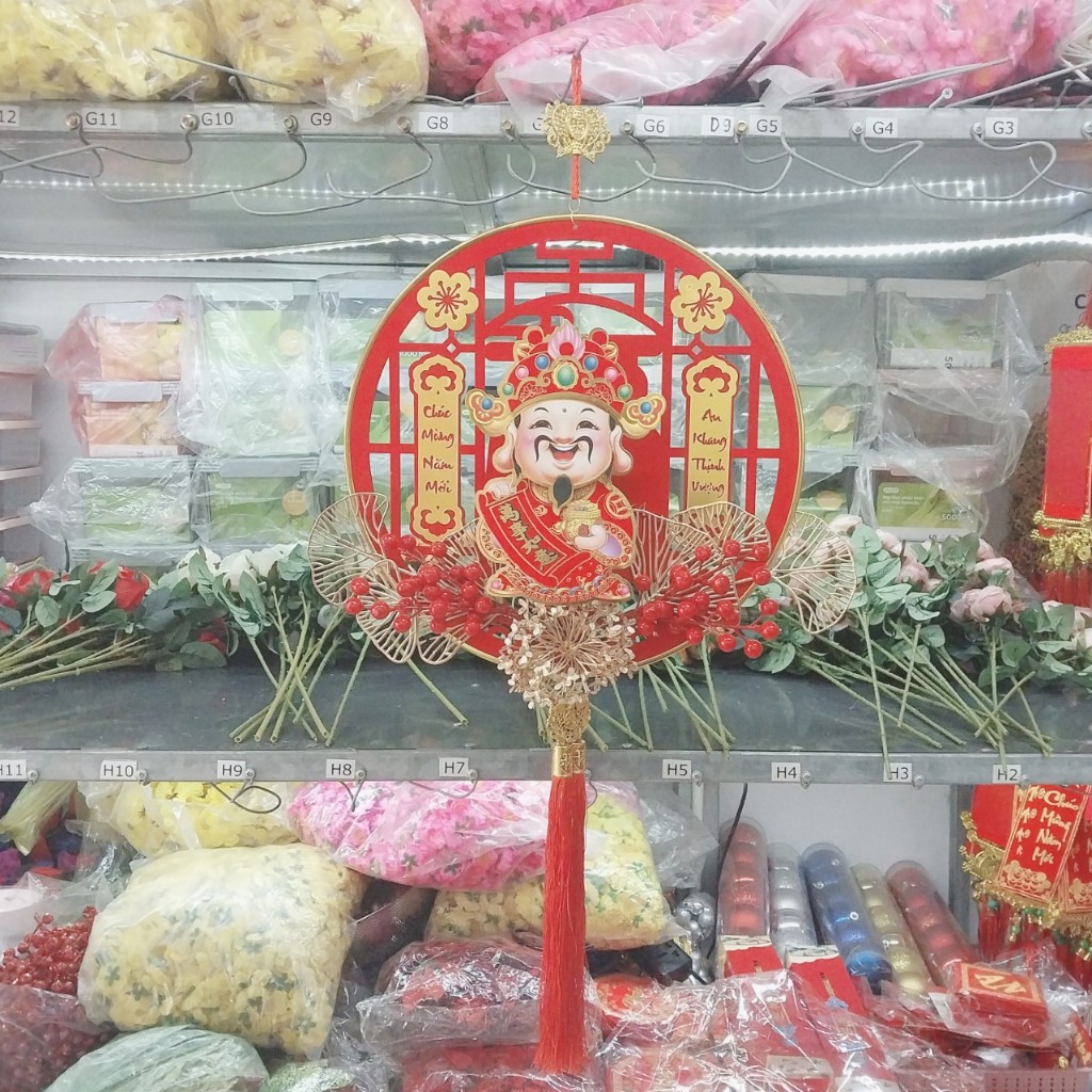 Thần Tài Lắc Lư, Dây Treo Pháo Nhung Đỏ, Khánh Quạt Kiểu Chữ Trang Trí Tết, Treo Cửa Gọi May Mắn Đón Xuân 2024