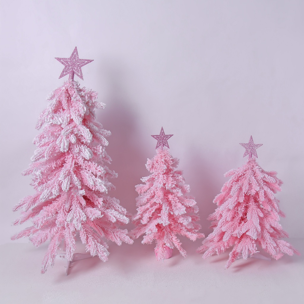 Cây Thông Noel Hồng Tuyết TH03 Để Bàn NHIỀU SIZE Trang Trí Noel Siêu Xinh