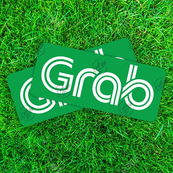 Combo 2 logo decal dán xe logo GRAB dán ô tô xe dịch vụ