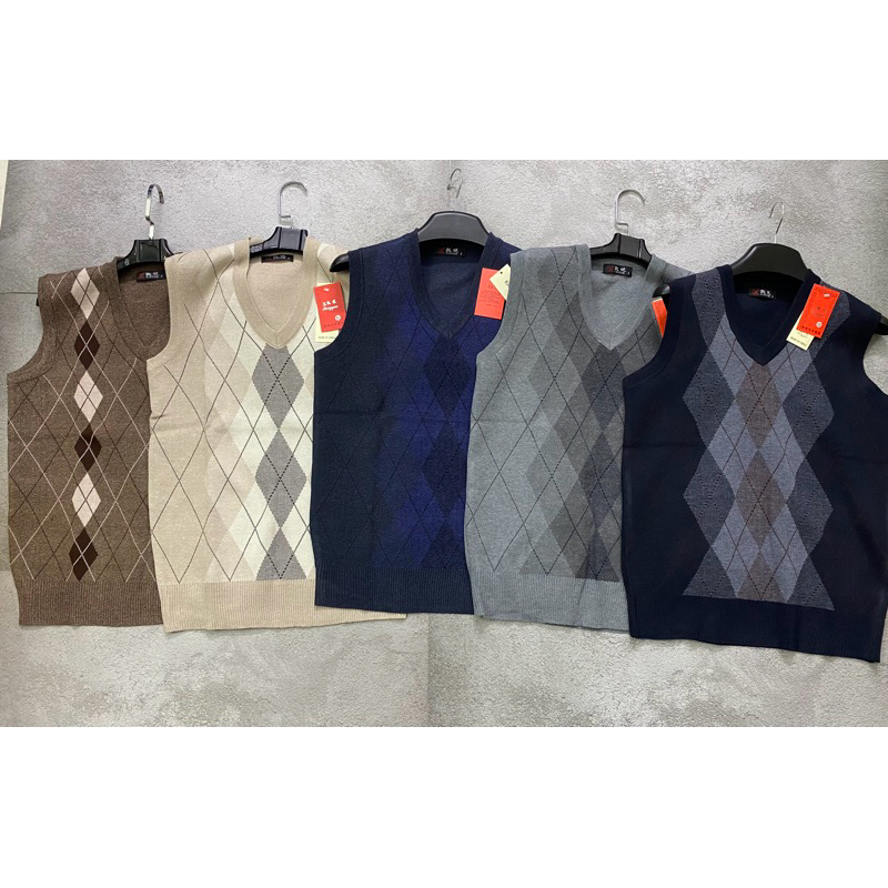 Áo GiLe Len Nam Trung Niên Hoạ Tiết nhiều mẫu tặng bố tặng ông thu đông