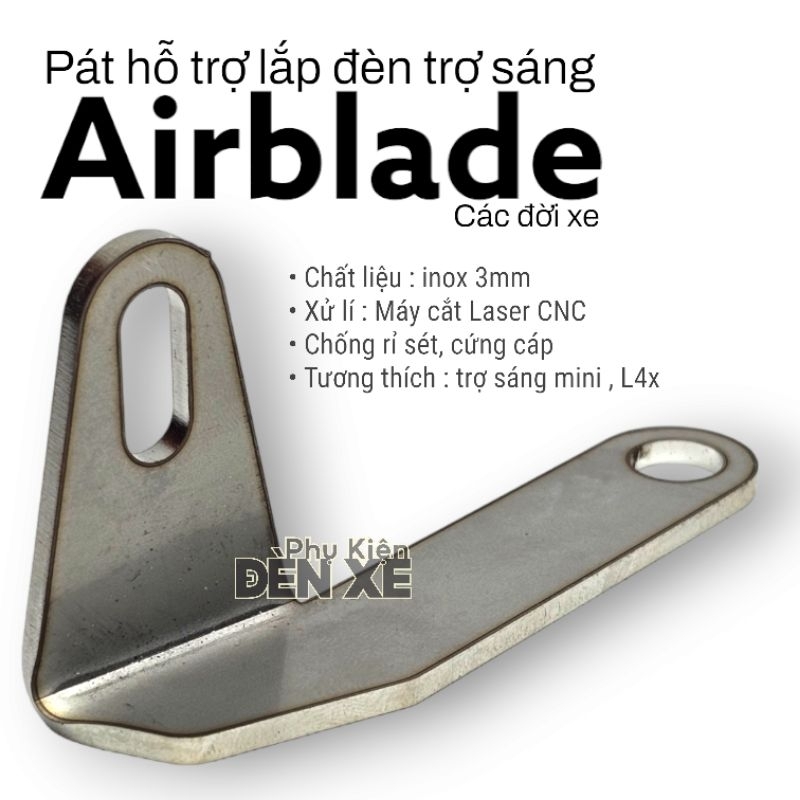 Pát gắn đèn trợ sáng cho Airblade bằng inox 304 cứng cáp