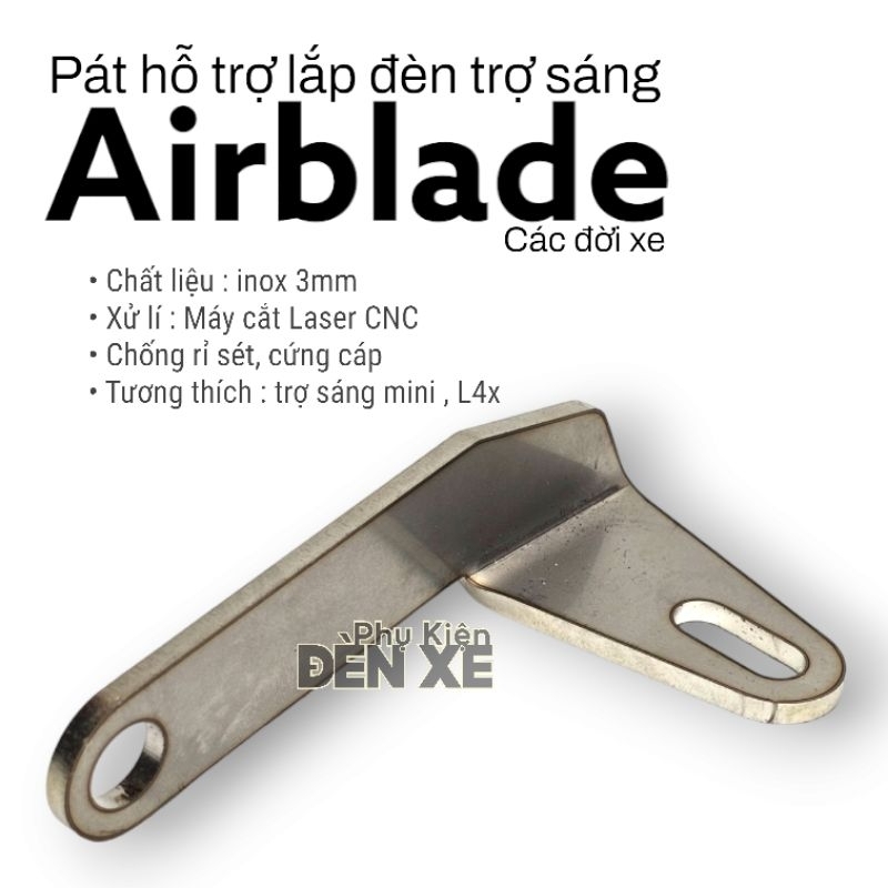 Pát gắn đèn trợ sáng cho Airblade bằng inox 304 cứng cáp